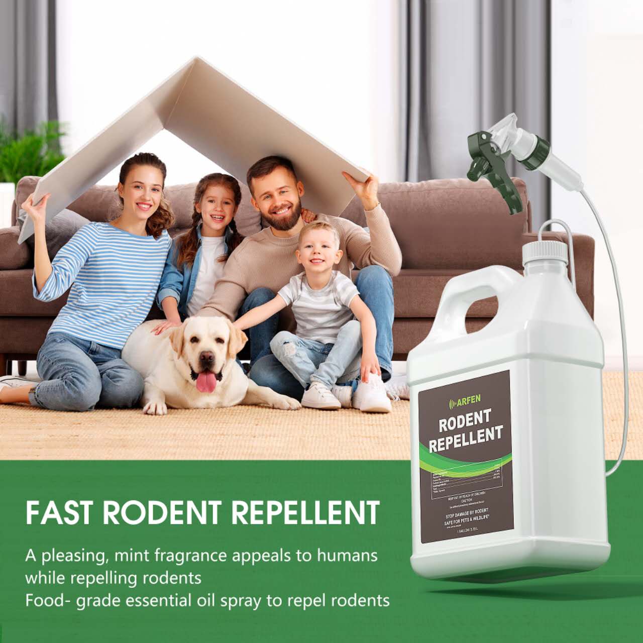 Rodent Repellent Spray with Sprayer