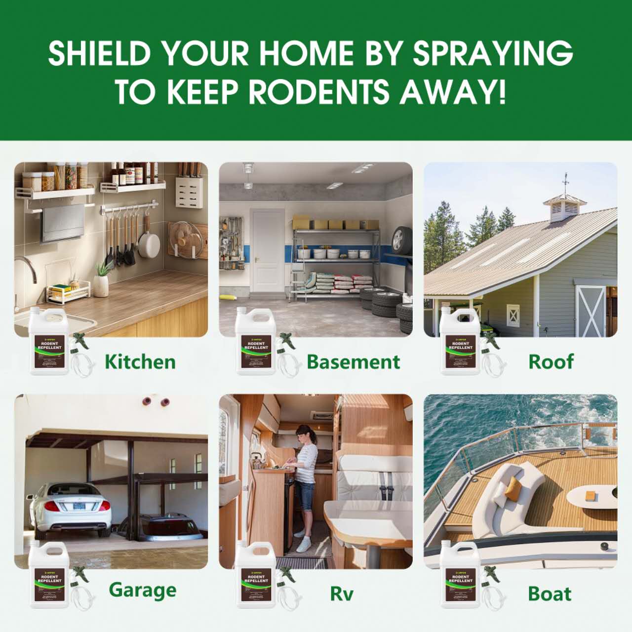 Rodent Repellent Spray with Sprayer