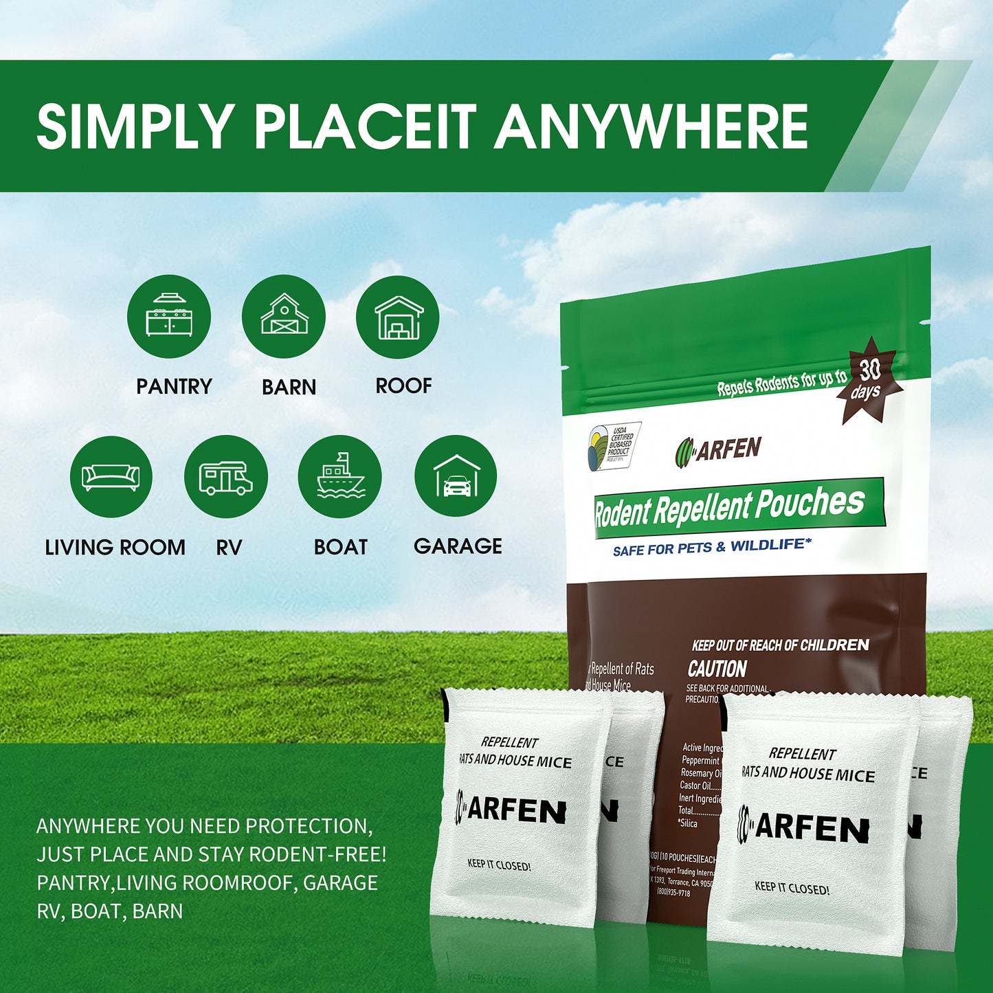 Rodent Repellent Pouches